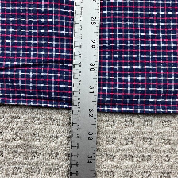 American Eagle Outfitters Flannel Shirt Men Extra Large XL Navy Blue Red Checker - Picture 10 of 10